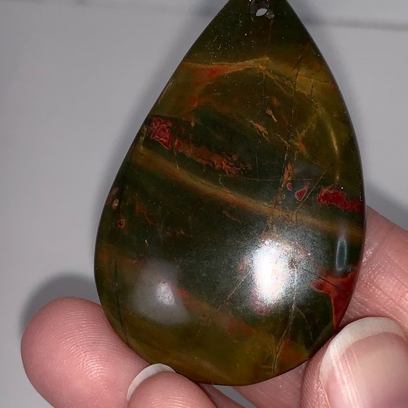 Red Creek Jasper Teardrop Focal - Picture 6 of 9